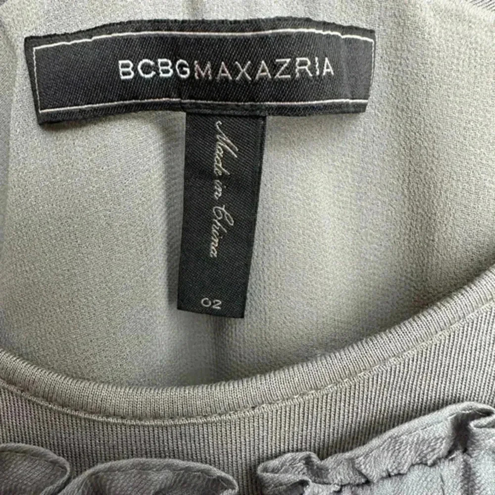 BCBGMAXAZRIA | Chic Dove Grey April Babydoll Sleeveless Pleated Dress Size 2 XS - Picture 5 of 7